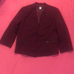 Kasper Suit Jacket. Burgundy. Size 14